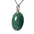 Colar Cabochão Oval Pedra Quartzo Verde 20mm Pino Prata 950 - Imagem 5