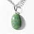 Colar Cabochão Oval Pedra Quartzo Verde 20mm Pino Prata 950 - Imagem 2