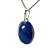 Colar Cabochão Oval Pedra Quartzo Azul 20mm Pino Prata 950 - Imagem 3