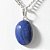 Colar Cabochão Oval Pedra Quartzo Azul 20mm Pino Prata 950 - Imagem 2