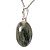 Colar Cabochão Oval Pedra Epidoto Verde 20mm Pino Prata 950 - Imagem 5