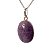 Colar Cabochão Oval Pedra Lepidolita Roxa 20mm Prata 950 - Imagem 3