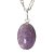 Colar Cabochão Oval Pedra Lepidolita Roxa 20mm Prata 950 - Imagem 1
