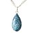 Colar Gota 28 mm Apatita Azul Natural Garra Prata 950 - Imagem 1