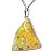 01 Pingente Nlux Pedrinha Opala Fossilizada Rolada Montagem Pino Prata 950 - Imagem 7