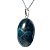 Colar Cabochão Oval Apatita Azul 25mm Pino Prata 950 - Imagem 3