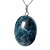 Colar Cabochão Oval Apatita Azul 25mm Pino Prata 950 - Imagem 6