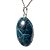 Colar Cabochão Oval Apatita Azul 25mm Pino Prata 950 - Imagem 5