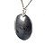 Colar Cabochão Oval 25mm Pedra Hematita Pino Prata 950 - Imagem 5