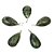 Colar Gota Pedra Epidoto Natural Pino Prata 950 - Imagem 2