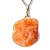 01 Pingente Nlux Pedrinha Bruto Calcita Laranja Prata 950 - Imagem 6