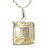 Colar Gema Rutilo Ouro Facetado Montagem Prata 950 - Imagem 1