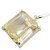 Colar Gema Rutilo Ouro Facetado Montagem Prata 950 - Imagem 2