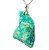 01 Pingente Nlux Pedrinha Amazonita Verde Natural Bruto Pino Prata 950 - Imagem 6