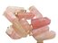 Colar Pontinha Pedra Quartzo Rosa Presilha e Pino Prata 950 - Imagem 1