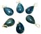 Colar Gota Pequena Apatita Azul Natural Pino Prata 950 - Imagem 2