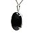 Colar Cabochão Obsidiana Negra Prata 950 Garra - Imagem 3