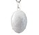 Colar Cabochão Quartzo Leitoso Prata 950 Garra - Imagem 1
