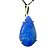 01 Pingente Nlux Gota Lisa Pedra Quartzo Azul Natural Prata 950 Garra - Imagem 5