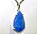 Colar Gota Lisa Pedra Quartzo Azul Natural Prata 950 Garra - Imagem 3