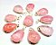 Colar Gota Lisa Pedra Quartzo Rosa Natural Prata 950 Garra - Imagem 2