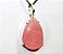Colar Gota Lisa Pedra Quartzo Rosa Natural Prata 950 Garra - Imagem 1