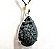 Colar Gota Obsidiana Flocos de Neve Natural Prata Garra - Imagem 2