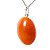 Colar Cabochão Oval Quartzo Laranja Pino Prata 950 - Imagem 3