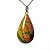 Colar Gota Pedra Unakita Natural Prata 950 Pino e Perinha - Imagem 5