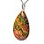 Colar Gota Pedra Unakita Natural Prata 950 Pino e Perinha - Imagem 6