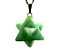 Colar Merkaba Pedra Amazonita Verde Natural Argola Prata 950 - Imagem 1