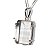 Colar Retangulo Facetado Pedra Cristal Prata 950 Garras - Imagem 6