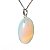Colar Cabochão Pedra da Lua Opalina Pino e Presilha Prata 950 - Imagem 5