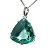 01 Pingente Nlux Trillion Obsidiana Verde Prata 950 Montado na Garra - Imagem 4