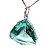 01 Pingente Nlux Trillion Obsidiana Verde Prata 950 Montado na Garra - Imagem 3