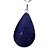 Colar Gota Pedra Estrela Azul Prata 950 Pino e Perinha - Imagem 1