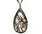 Colar Gota Pedra Cristal Extra Com Turmalina Prata 950 - Imagem 1