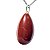 Colar Gota Pedra Jaspe Vermelho Montagem Prata 950 - Imagem 5