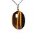 Colar Olho de Tigre Cabochão Montagem Prata 950 - Imagem 3