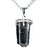 Colar Pontinha Pedra Cristal Quartzo Presilha Pino Prateado - Imagem 2