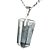 Colar Pontinha Pedra Cristal Quartzo Presilha Pino Prateado - Imagem 1