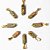Colar Micro Pontinha Pedra Unakita Natural Pino Dourado - Imagem 2