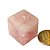 Colar Pedra Cubo Quartzo Rosa Difusor Aromaterapia Ranhurado - Imagem 3