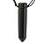 Colar Obsidiana Negra Ponta Difusor Aromaterapia Ranhurado - Imagem 2