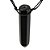 Colar Obsidiana Negra Ponta Difusor Aromaterapia Ranhurado - Imagem 1
