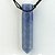 Colar Difusor Aromaterapia Pedra Quartzo Azul Ranhura Ponta - Imagem 3