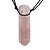 Colar Difusor Aromaterapia Quartzo Rosa Ponta Ranhurado - Imagem 1