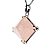 01 Pingente Nlux Pirâmide Pedra Quartzo Rosa na Garra em Prata 950 - Imagem 3