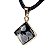 Colar Obsidiana Flocos de Neve Castoação Envolto Dourado - Imagem 4