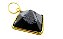 Colar Obsidiana Flocos de Neve Castoação Envolto Dourado - Imagem 1